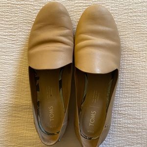 TOMS tan loafers